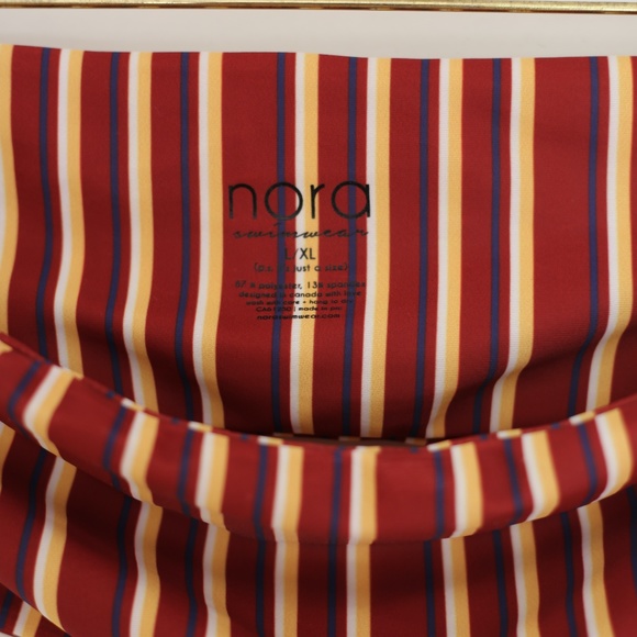 NORA STRIPED SWIMSUIT/SWIMWEAR TOP - Picture 3 of 3